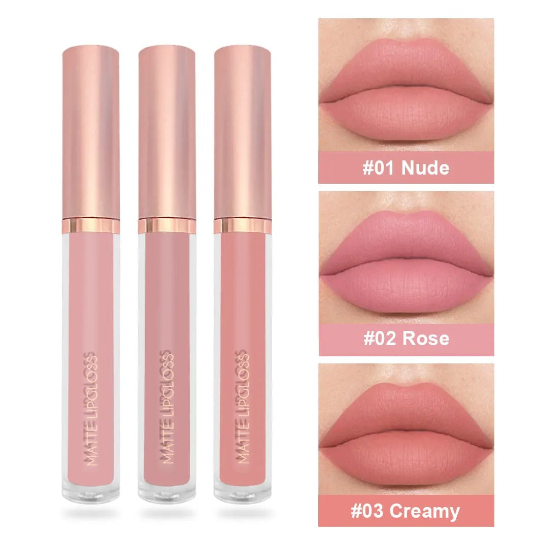 QEARLYA QEARLYA Matte Lipgloss (6 Pcs) - Nude | Buy Online in Pakistan at Cosmia.pk