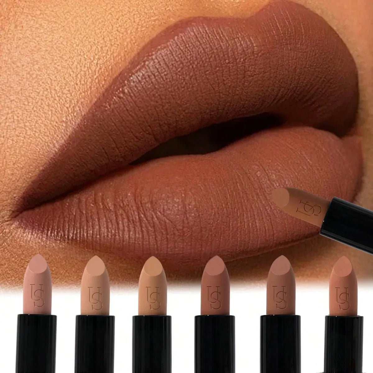 QEARLYA Nude Matte Lipgloss - Nude (6 Pcs) shade variant product image