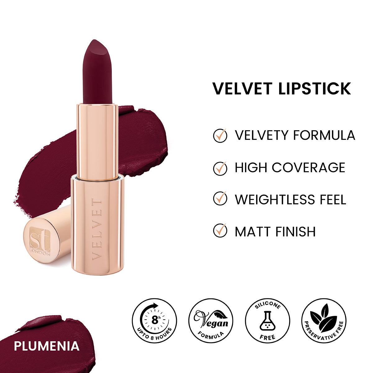 ST London - Velvet Ultra Matt Lipstick - Plumenia - Buy Online in Pakistan at Cosmia.pk