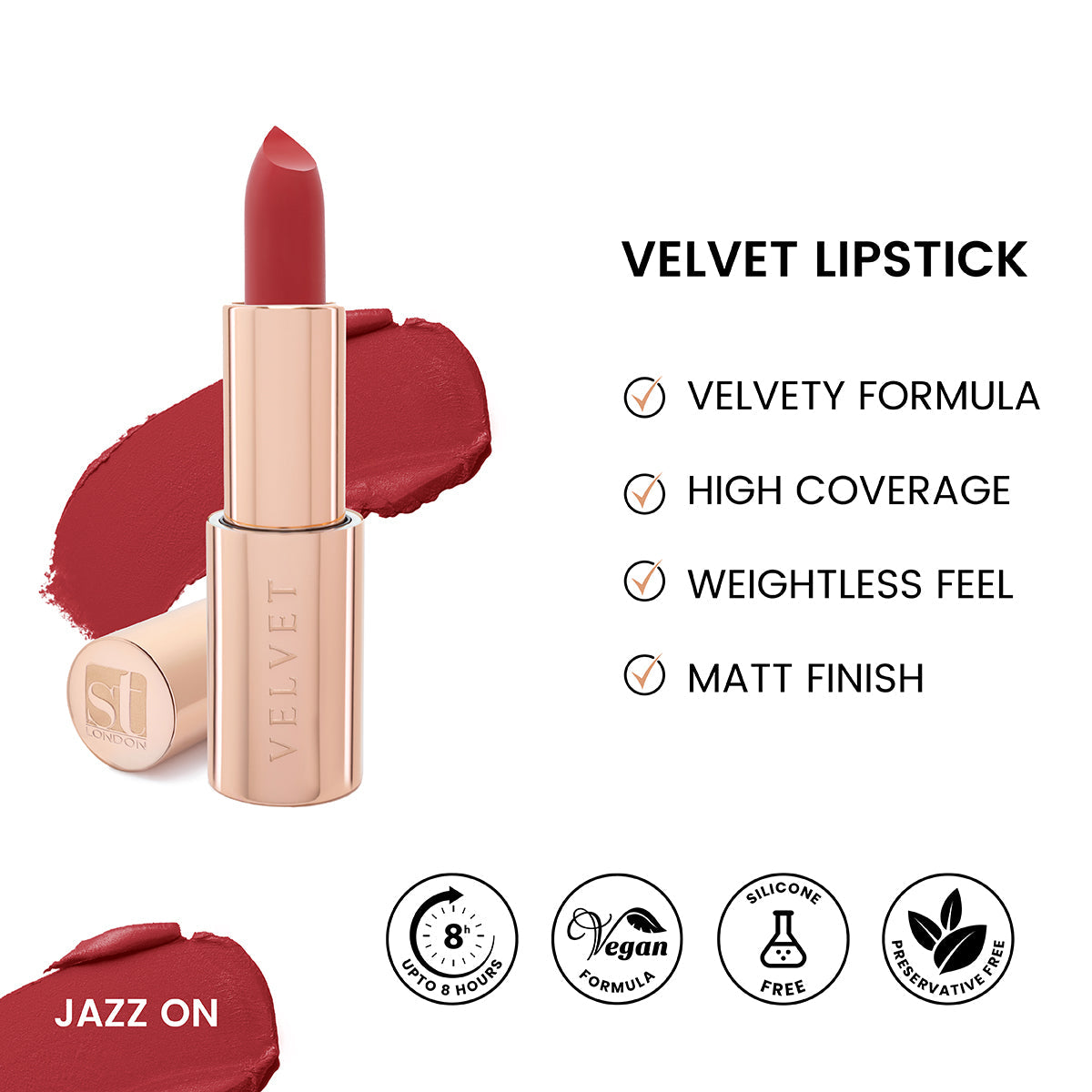 ST London - Velvet Ultra Matt Lipstick - Jazz On - Buy Online in Pakistan at Cosmia.pk