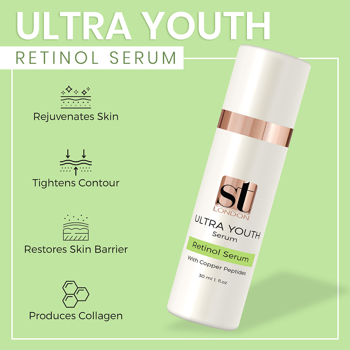 ST London - Ultra Youth Serum - 30 ML - Buy Online in Pakistan at Cosmia.pk