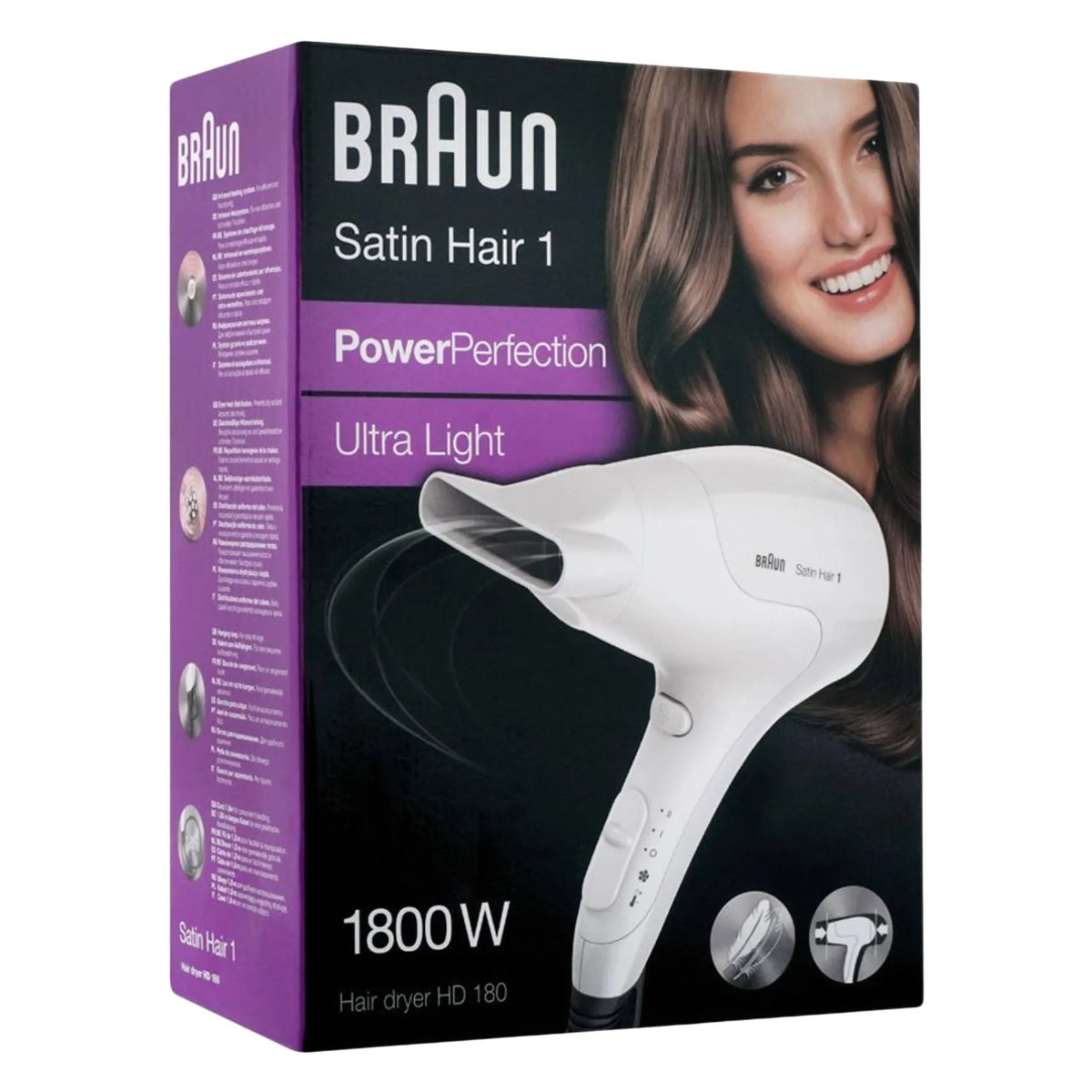 Braun Satin Hair1 Ultra Light 1800W Hair Dryer, HD-180 - Buy Online in Pakistan at Cosmia.pk