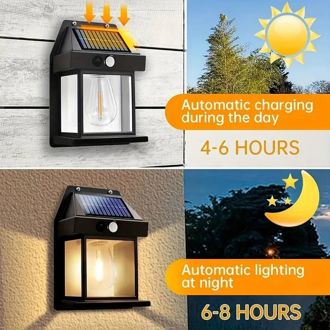 Solar Tungsten Wireless Outdoor LED Wall Light - Buy Online in Pakistan at Cosmia.pk