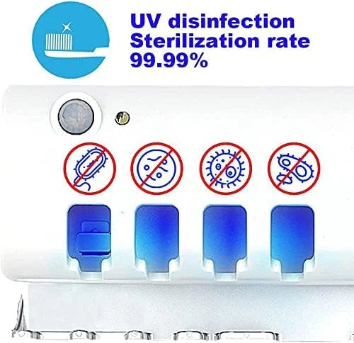 UV Toothbrush Sterilizer/Rechargeable Solar Power LED Disinfection - Buy Online in Pakistan at Cosmia.pk