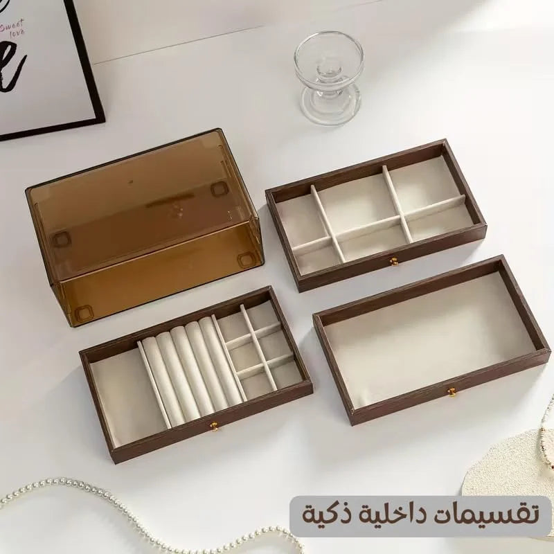 Wood 3 Drawer Jewelry Storage Organizer - Buy Online in Pakistan at Cosmia.pk