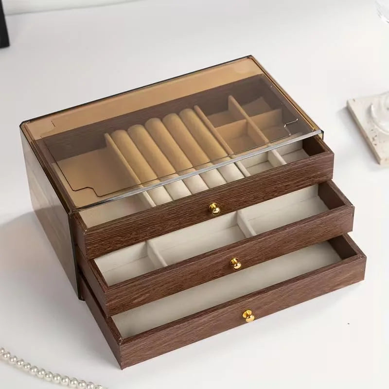 Wood 3 Drawer Jewelry Storage Organizer - Buy Online in Pakistan at Cosmia.pk