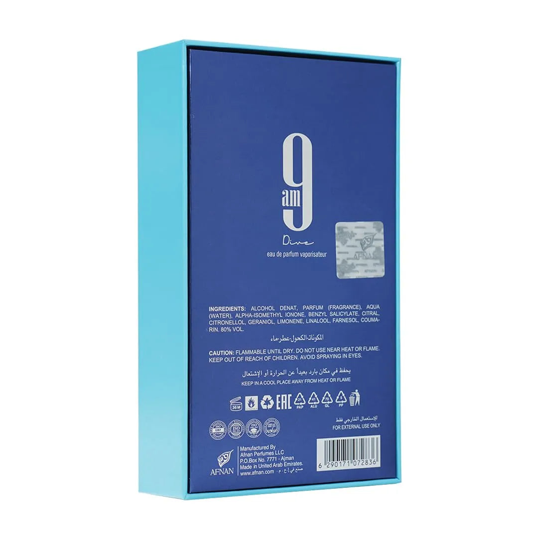 Afnan 9AM Dive Eau de Parfum (3.4 oz / 100ml) - Buy Online in Pakistan at Cosmia.pk