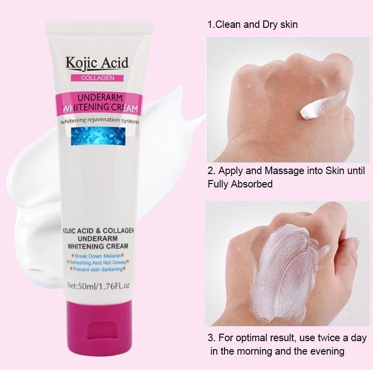 Guanjing Kojic Acid & Collagen Underarm Whitening Cream – 50ml - Buy Online in Pakistan at Cosmia.pk
