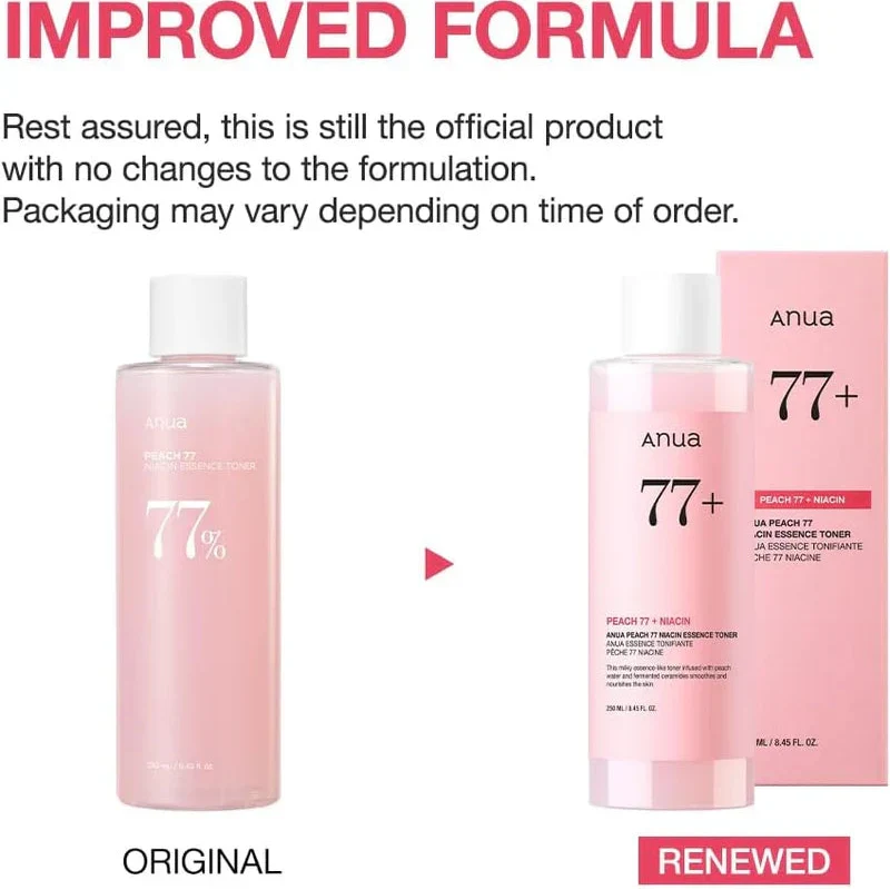 Anua Peach 77 Niacin Essence Toner - 250ml (Made In Korea) - Buy Online in Pakistan at Cosmia.pk