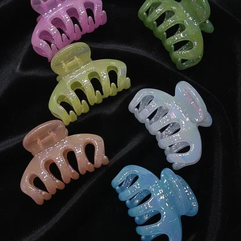 Plastic Hair Claw Clips In Assorted Pastel Colors - Buy Online in Pakistan at Cosmia.pk