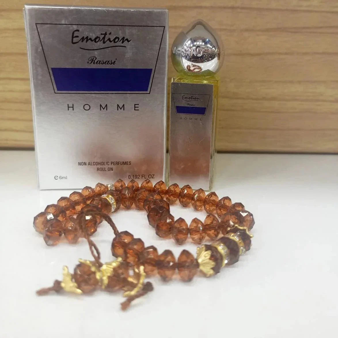 Emotion Homme Attar with Tasbeeh -  6ml - Buy Online in Pakistan at Cosmia.pk