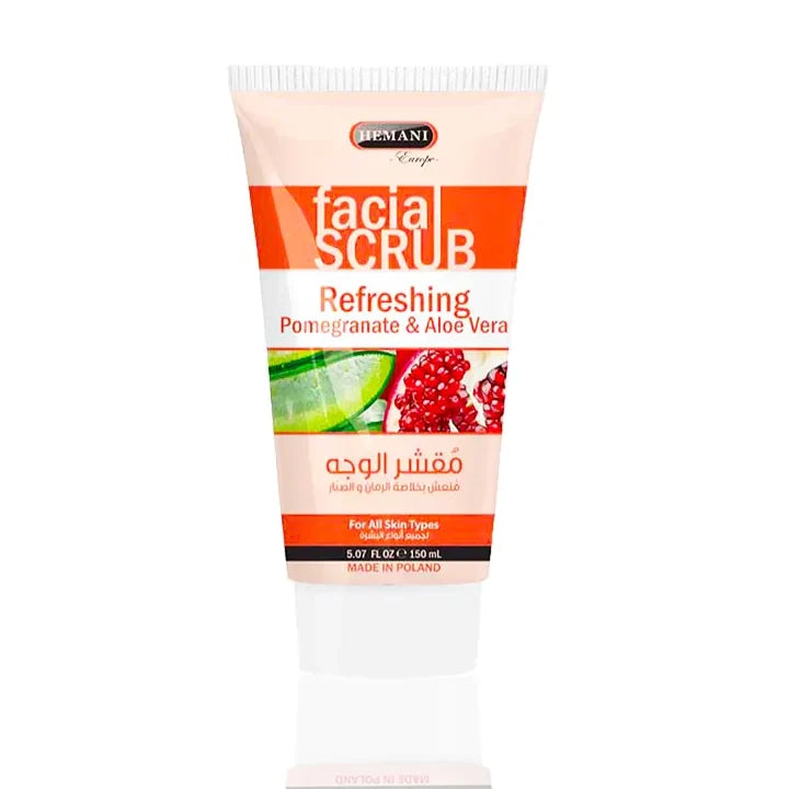 Hemani Refreshing Pomegranate & Aloe Vera Facial Scrub, For All Skin Types - 150ml - Buy Online in Pakistan at Cosmia.pk