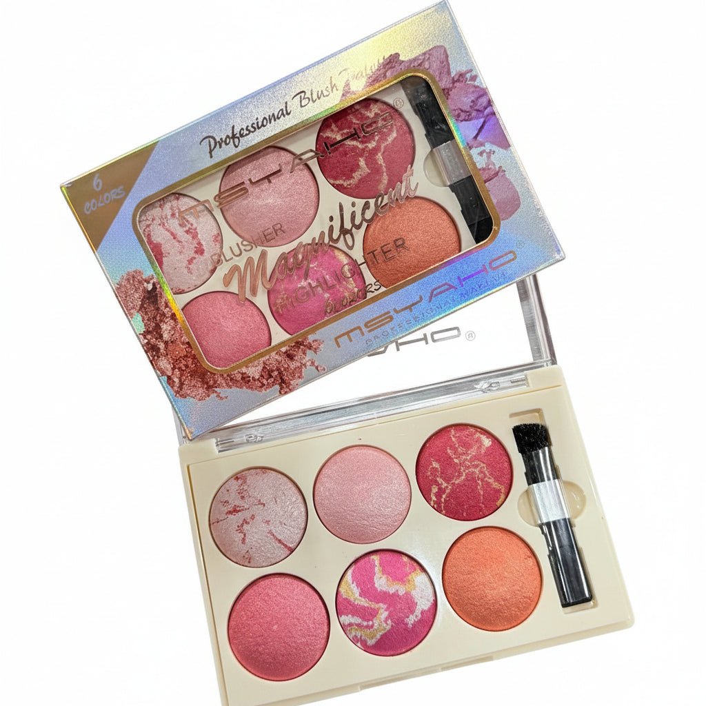 Msyaho Blusher Magnificent Highlighter - 6 Colors - Buy Online in Pakistan at Cosmia.pk