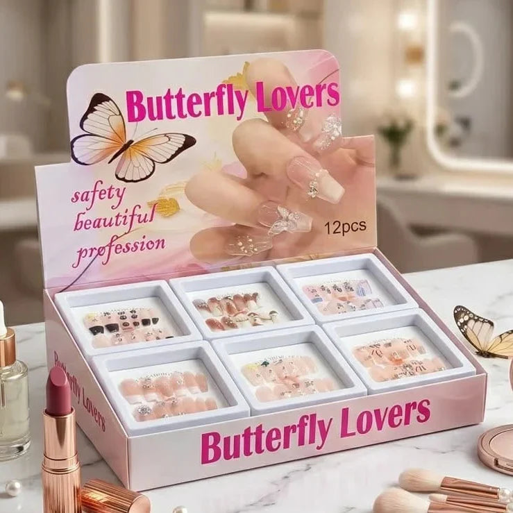 Butterfly Lovers Luxury Press-On Nails - Buy Online in Pakistan at Cosmia.pk