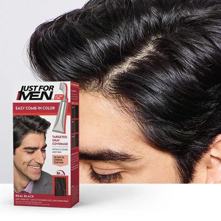 Just For Men - Easy Comb-In Color - Real Black - Buy Online in Pakistan at Cosmia.pk