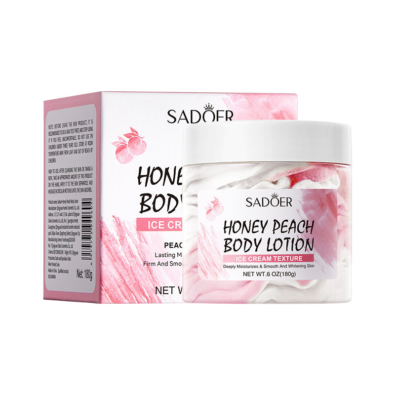 Sadoer Honey Peach Body Lotion Ice Cream Texture - 180g - Buy Online in Pakistan at Cosmia.pk
