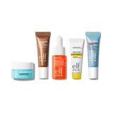 e.l.f. SKIN Best & Obsessed Skincare Kit five minis cleansing balm bronzing drops vitamin c serum whoa glow thirst burst drops - e.l.f. SKIN Best & Obsessed Skincare Kit - Buy Online in Pakistan at Cosmia.pk