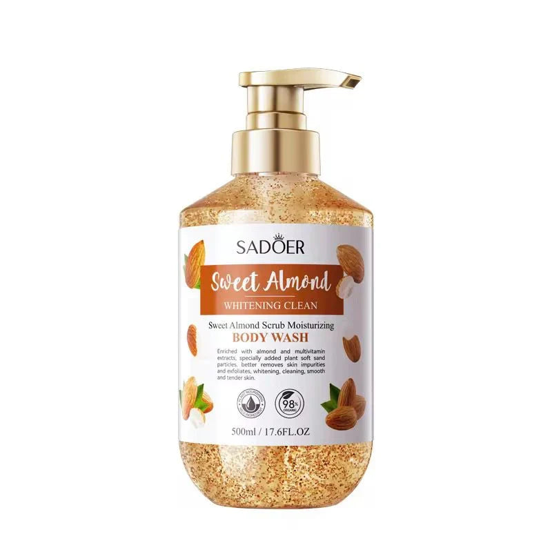 Sadoer Sweet Almond Scrub Moisturising Body Wash – 500ml - Buy Online in Pakistan at Cosmia.pk
