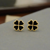 Black Four-Leaf Clover Earrings - Buy Online in Pakistan at Cosmia.pk
