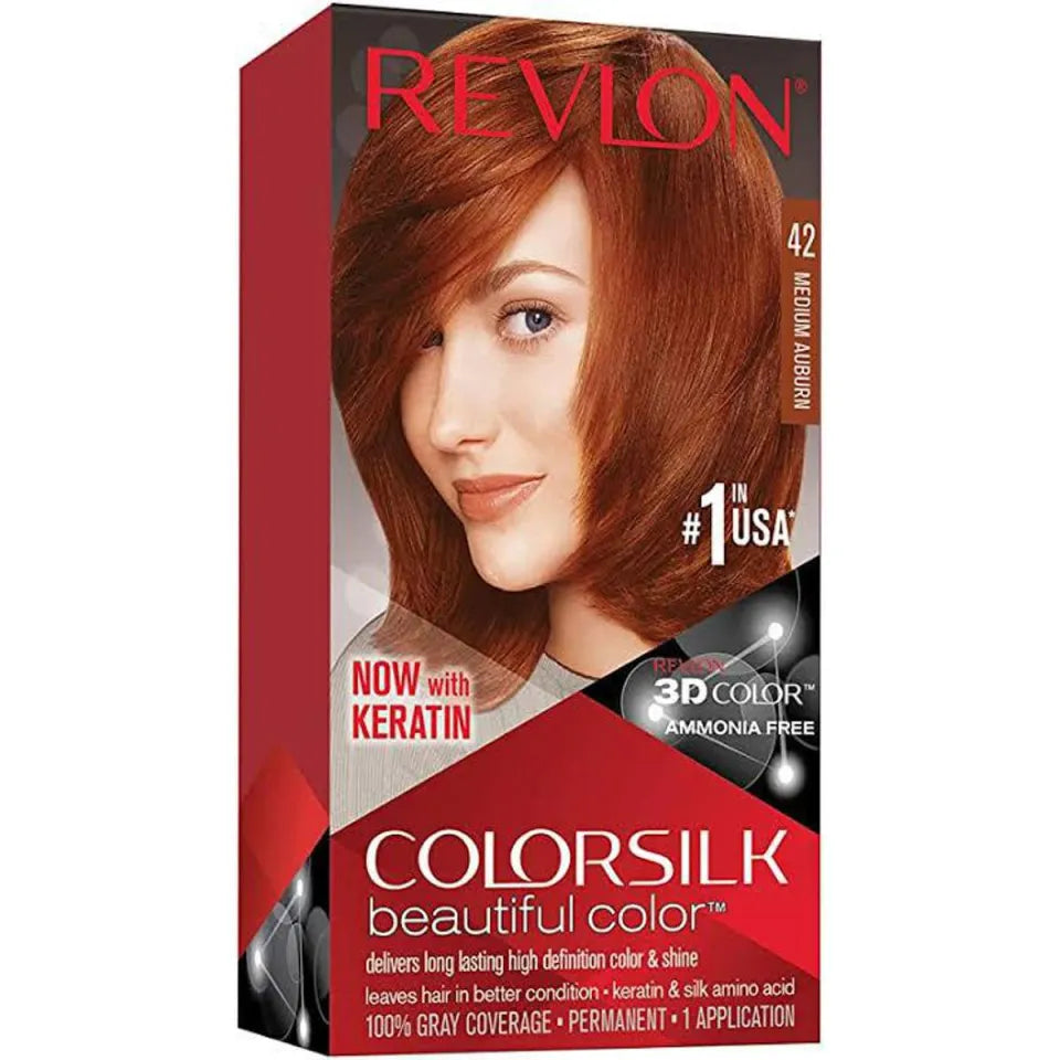 REVLON (Italy) 42 Medium Auburn 3D Hair Color - Buy Online in Pakistan at Cosmia.pk