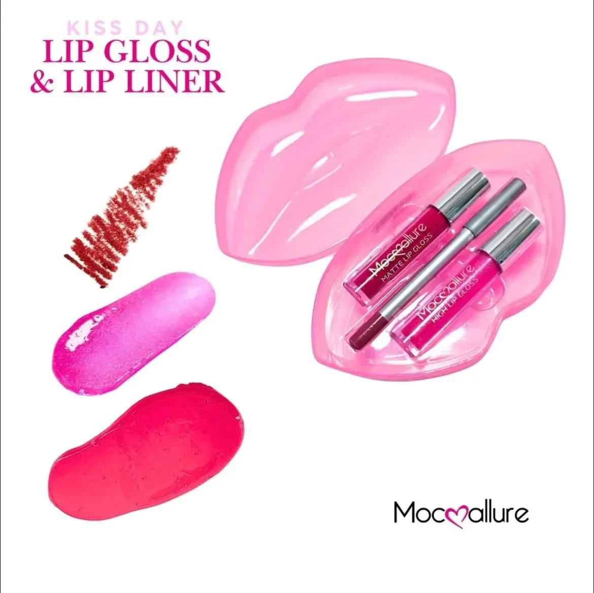Mocallure 3 in 1 Kiss Day Lipgloss & Lip Liner - Buy Online in Pakistan at Cosmia.pk