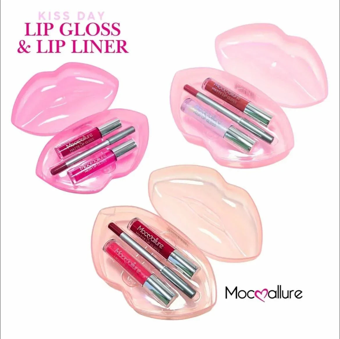 Mocallure 3 in 1 Kiss Day Lipgloss & Lip Liner - Buy Online in Pakistan at Cosmia.pk