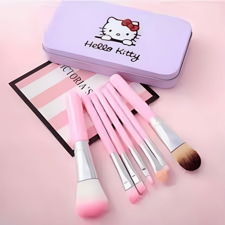 Pack Of 7-Cute Hello Kitty Makeup Brushes Set - Buy Online in Pakistan at Cosmia.pk
