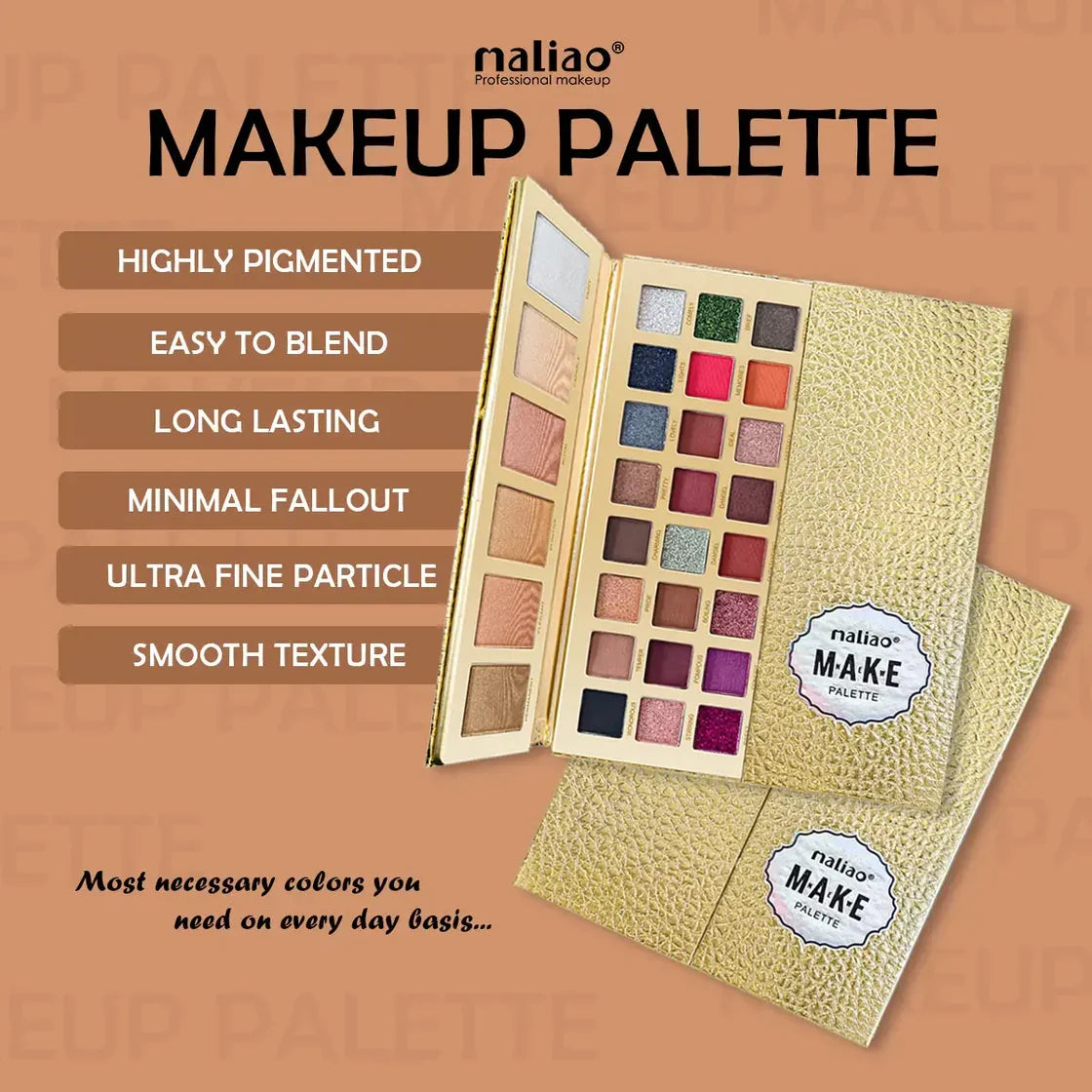 Maliao Professional 48 Color Makeup Eyeshadow Palette - Buy Online in Pakistan at Cosmia.pk