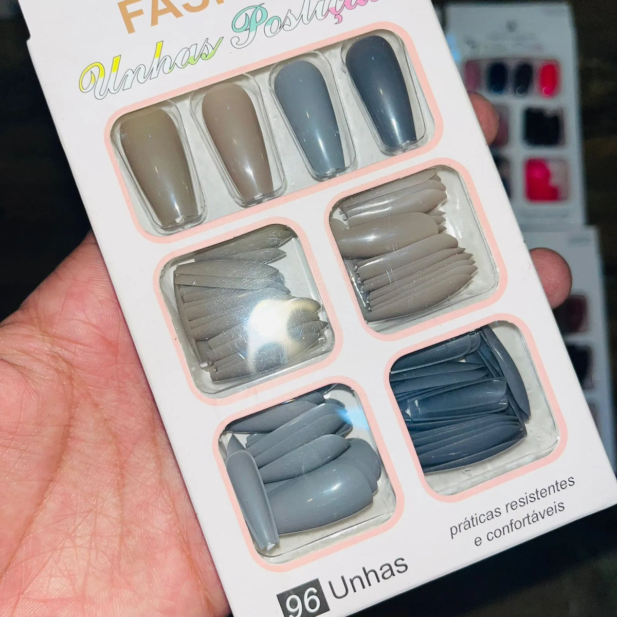 Color Sister Salon Look Artifical Nails With Free Stickers (96Pcs 4 - Buy Online in Pakistan at Cosmia.pk