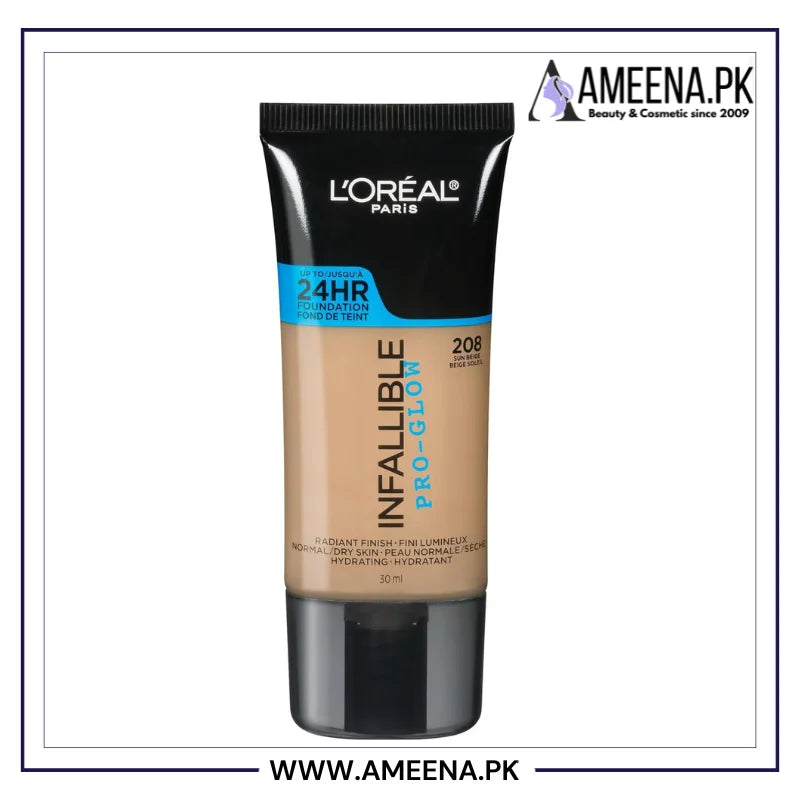 L'Oreal Paris Makeup Infallible Up to 24HR Pro-Glow Foundation - Buy Online in Pakistan at Cosmia.pk