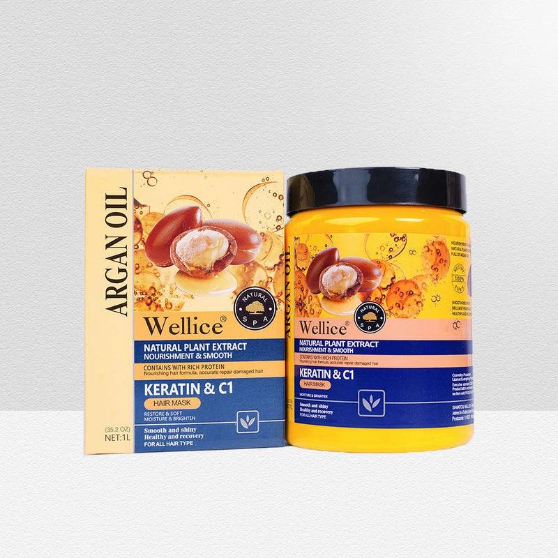 Wellice Argan Hair Mask 1 Kg - Buy Online in Pakistan at Cosmia.pk