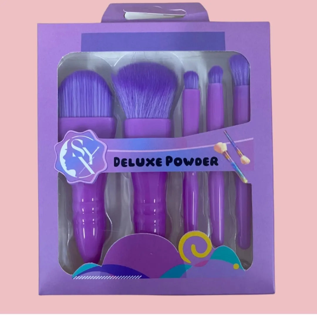 5 Pcs Deluxe Powder Brush set - Buy Online in Pakistan at Cosmia.pk