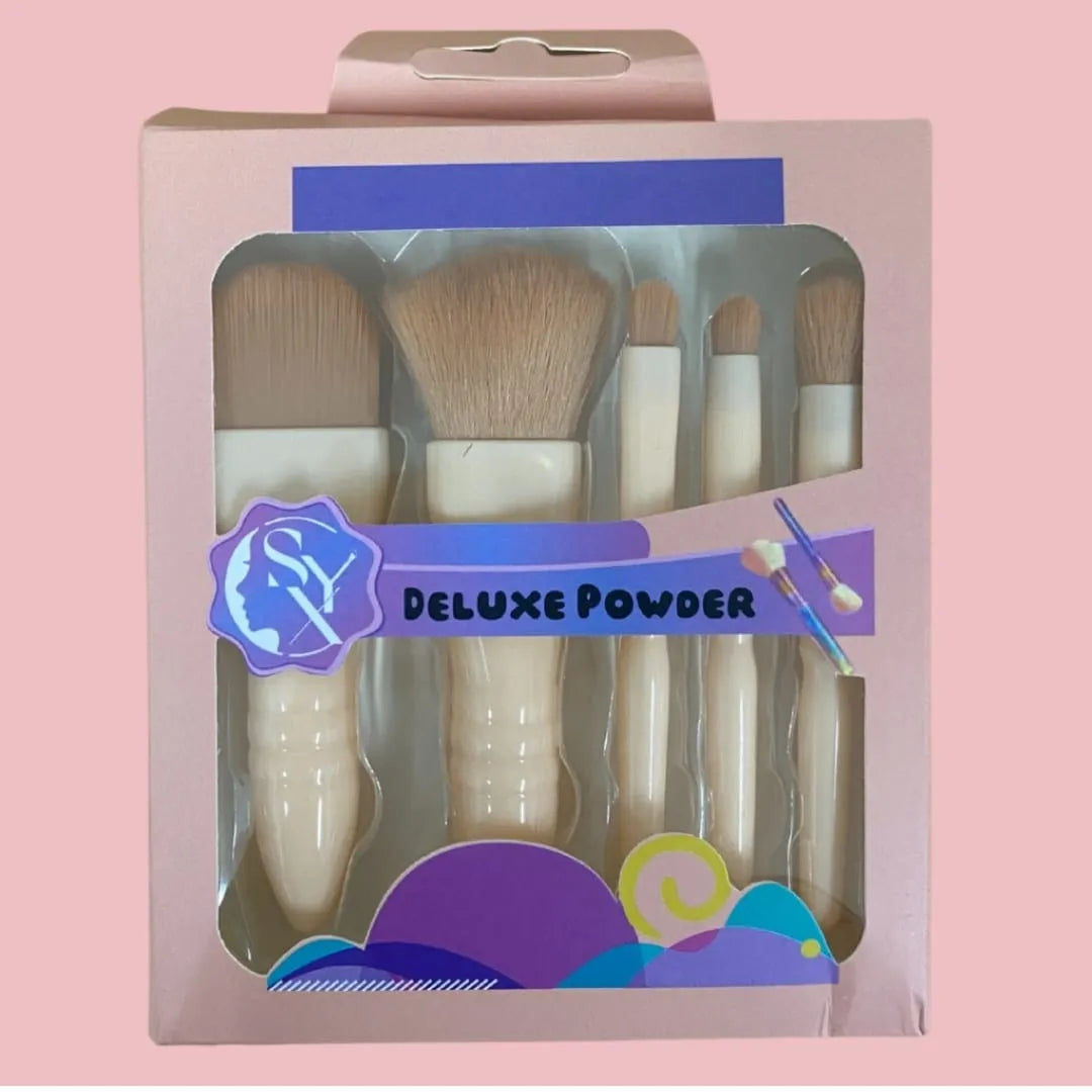 5 Pcs Deluxe Powder Brush set - Buy Online in Pakistan at Cosmia.pk