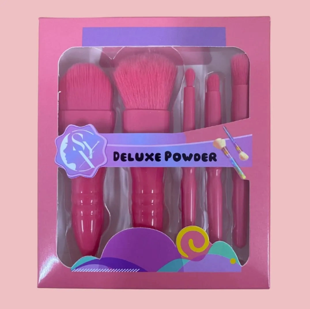 5 Pcs Deluxe Powder Brush set - Buy Online in Pakistan at Cosmia.pk