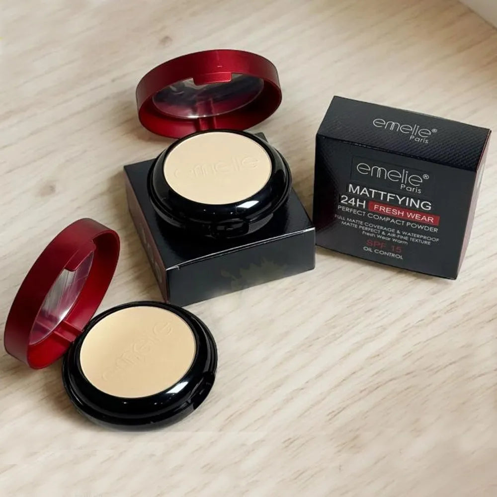 Emelie 2 In 1 Matte Maker 24 Face Compact Long-wear - Buy Online in Pakistan at Cosmia.pk