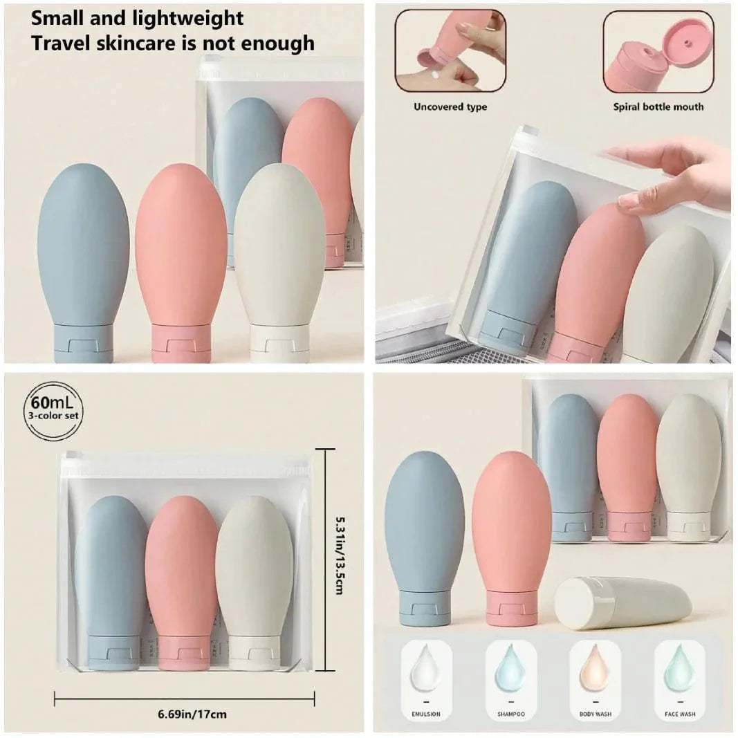 Empty Bottle Liquid Containers for Travelling - Pack Of 3 - Buy Online in Pakistan at Cosmia.pk
