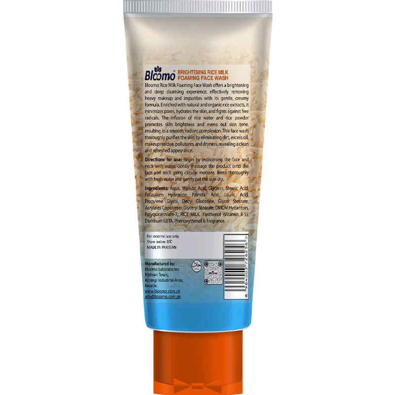Bloomo Rice Milk Foaming Face Wash - Buy Online in Pakistan at Cosmia.pk