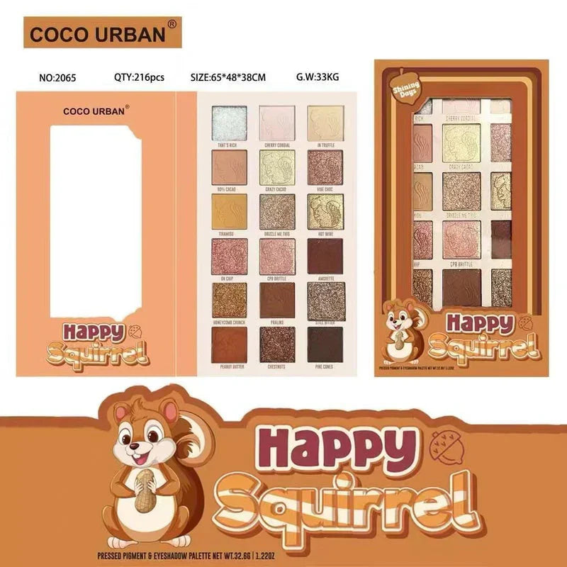 18 Colors Coco Urban Happy Squirrel Eyeshadow Palette - Buy Online in Pakistan at Cosmia.pk