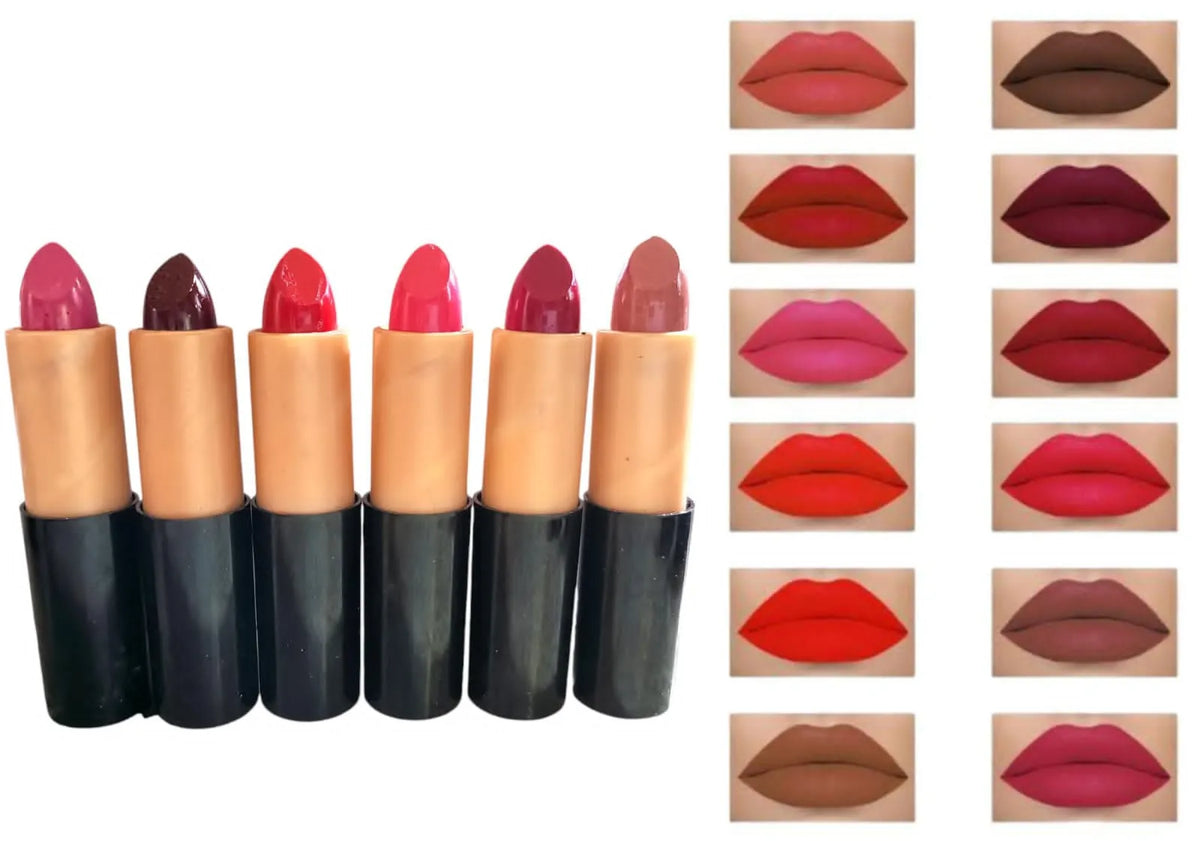 Pack Of 12 Piece Matte Lipstick Multicolour Pack - Buy Online in Pakistan at Cosmia.pk