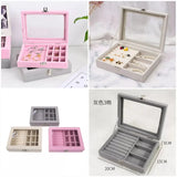 Velvet Glass Ring Earring Jewelry Display Organizer Box - Buy Online in Pakistan at Cosmia.pk