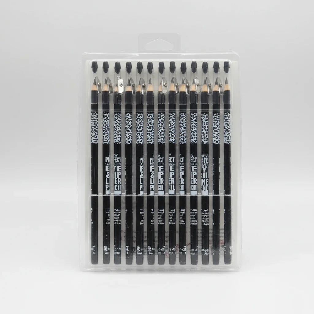 Brown Lip & Eye Pencil with Sharpner Pack of 12 - Buy Online in Pakistan at Cosmia.pk