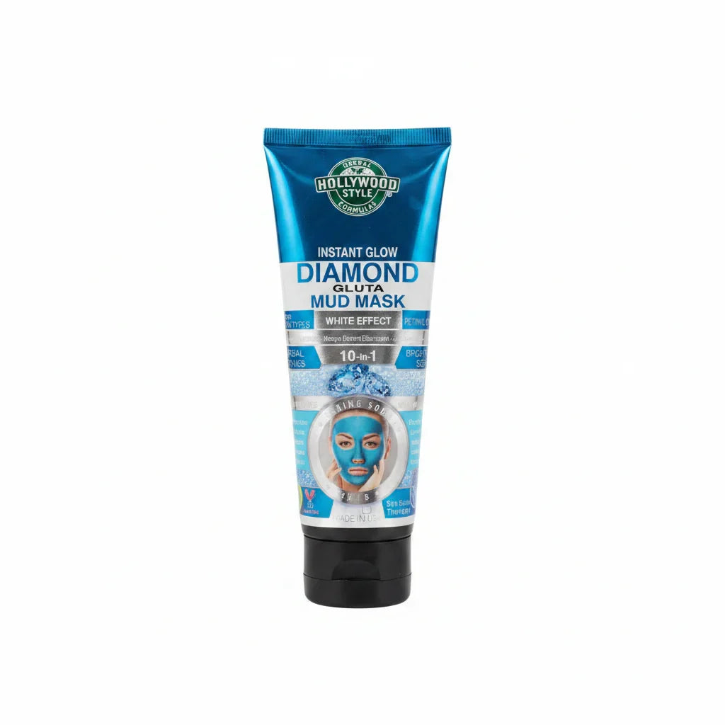 Hollywood Style Instant Glow Diamond Gluta Mud Mask – 100ml - Buy Online in Pakistan at Cosmia.pk