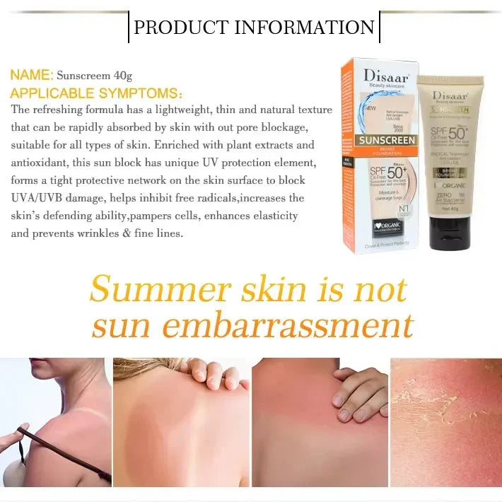 Disaar Sunscreen Bronz Foundation SPF 50 Oil-Free – 40g - Buy Online in Pakistan at Cosmia.pk