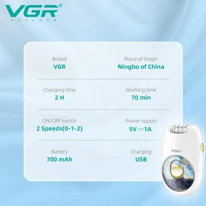 VGR V-706 Cordless Professional Women Epilator with 18 Tweezers - Buy Online in Pakistan at Cosmia.pk