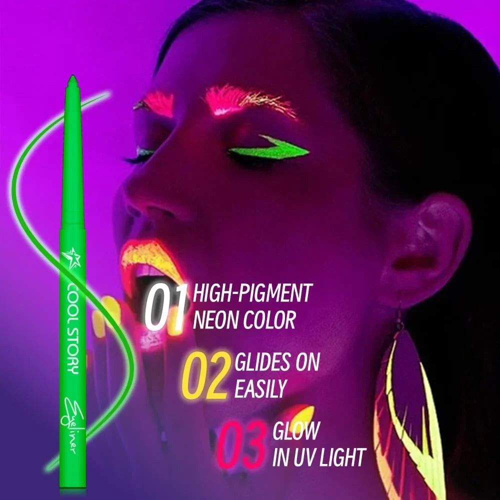 Cool Story Neon Eyeliner Pencils Set Waterproof Smudge-Proof (12 - Buy Online in Pakistan at Cosmia.pk
