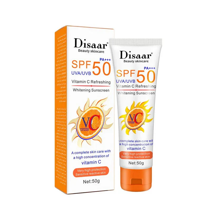 Disaar Sunscreen SPF50 PA+++ UVA/UVB Vitamin C Refreshing Protection - Buy Online in Pakistan at Cosmia.pk