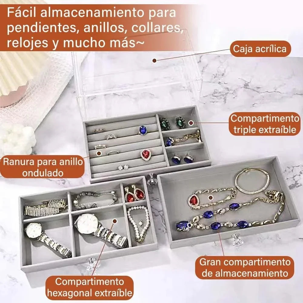 Acrylic Jewelry Organizer With 3 Drawers - Buy Online in Pakistan at Cosmia.pk