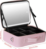 portable Makeup Bag with Adjustable Dividers, Waterproof PU Leather - Buy Online in Pakistan at Cosmia.pk