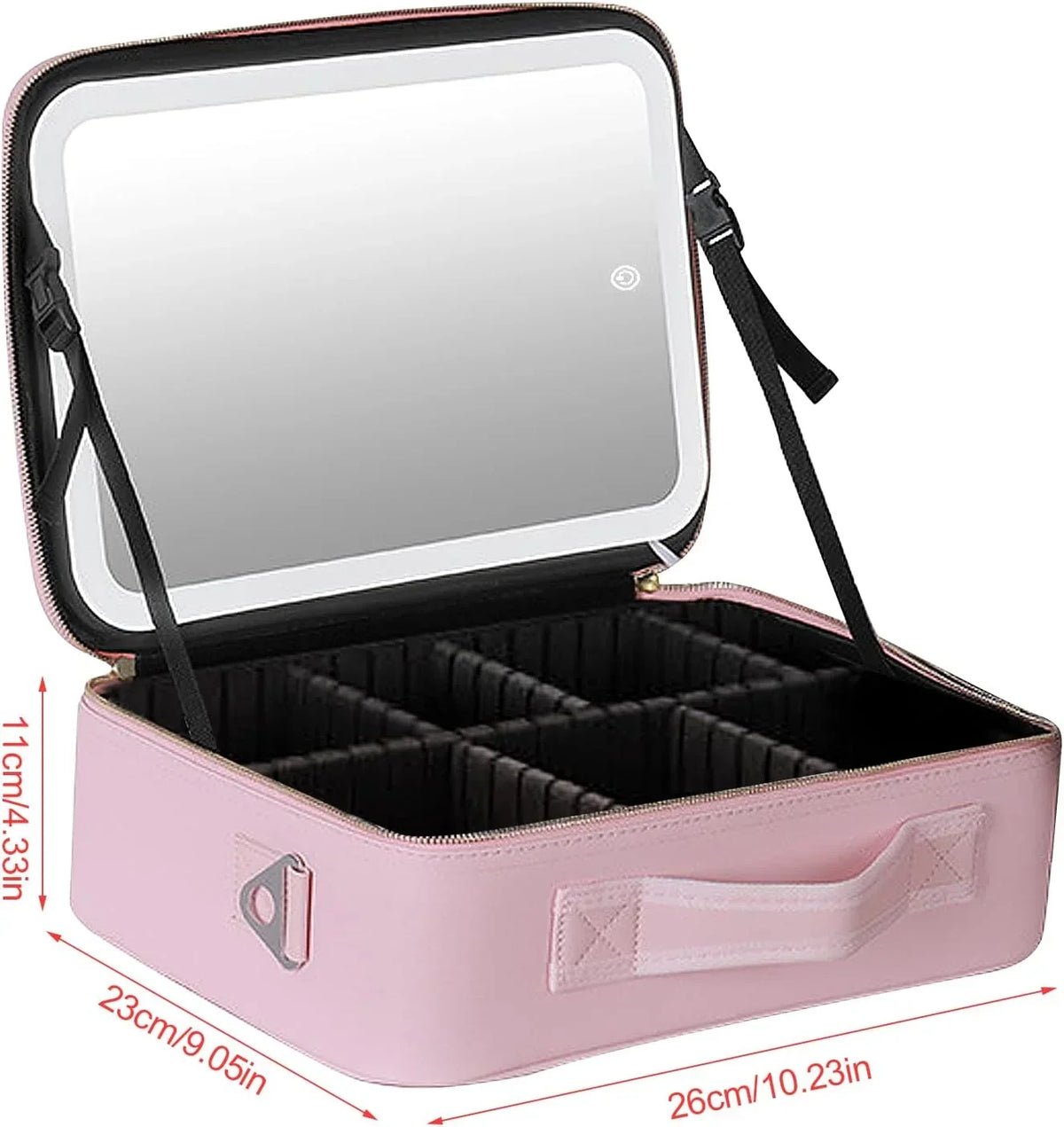 portable Makeup Bag with Adjustable Dividers, Waterproof PU Leather - Buy Online in Pakistan at Cosmia.pk