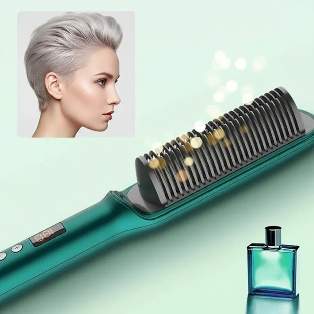909 LED Hair Straightening Brush - Buy Online in Pakistan at Cosmia.pk
